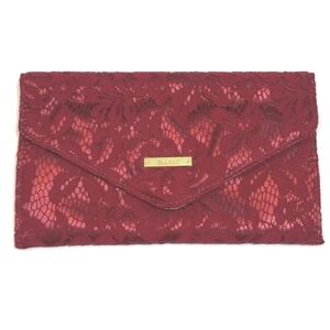 Iman Clutch Handbag Red Lace Gold Black Tie Wedding Prom Cocktail Dress Classic